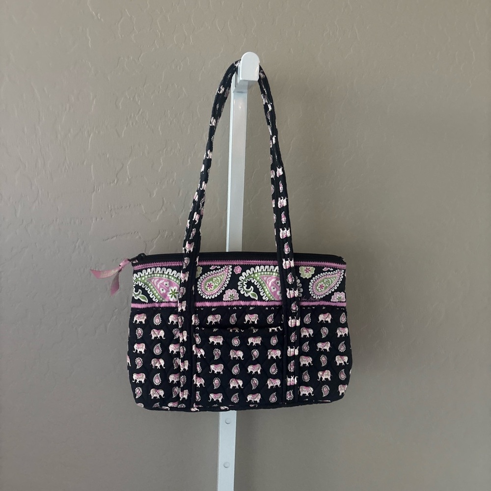 Vera Bradley Black & Pink Paisley Tote Bag